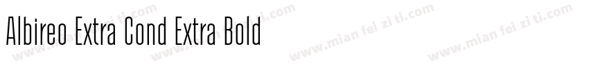 Albireo Extra Cond Extra Bold Itali字体转换